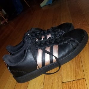 Black Rose Gold Adidas Cloudfoam
